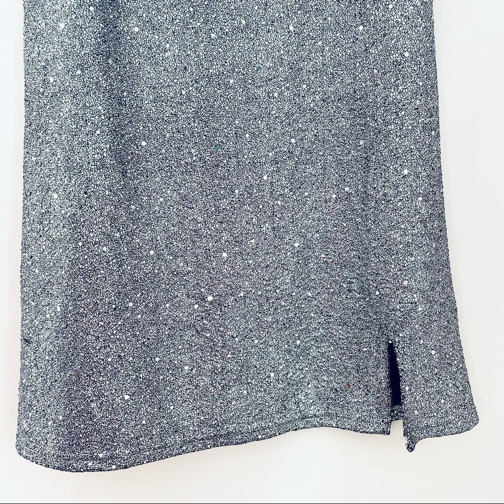 Lulu’s Lulus Rhapsody Silver Sequins Mini Dress Metallic Medium - Picture 6 of 13